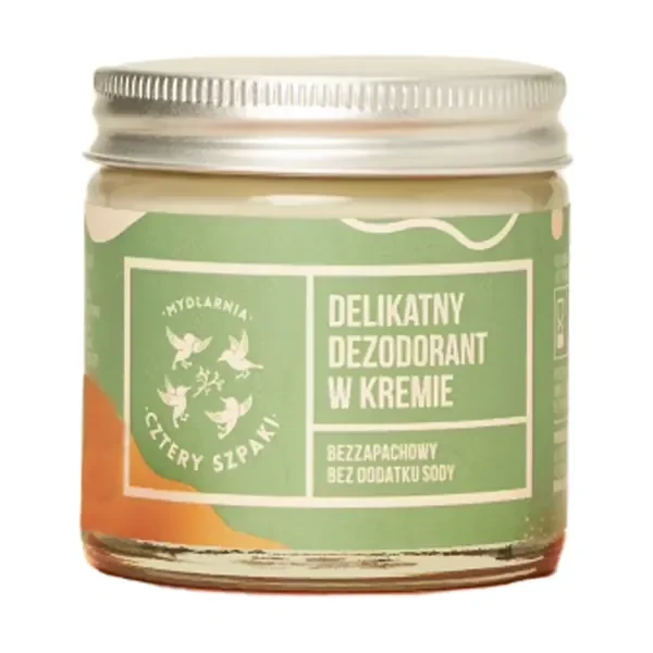 Delikatny dezodorant w kremie bezzapachowy 60ml [Cztery Szpaki] - Cztery Szpaki