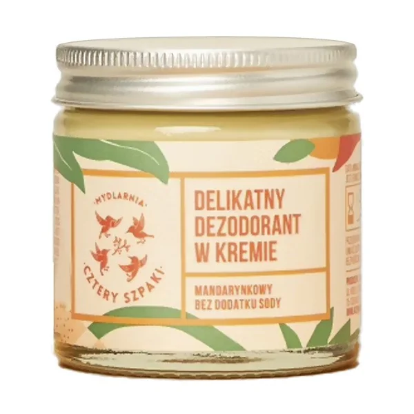 Delikatny dezodorant w kremie mandarynkowy 60ml [Cztery Szpaki] - Cztery Szpaki