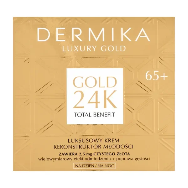 Dermika Lux.Gold 24K krem luksusowy rekonstruktor młodości 65+ dzień/noc 50ml - Dermika