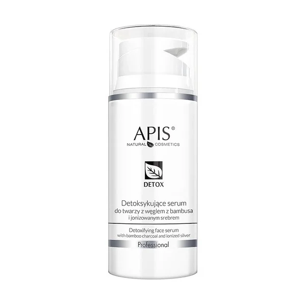 Detoksykujące serum do twarzy z węglem z bambusa i jonizowanym srebrem 100ml [Apis] - Apis