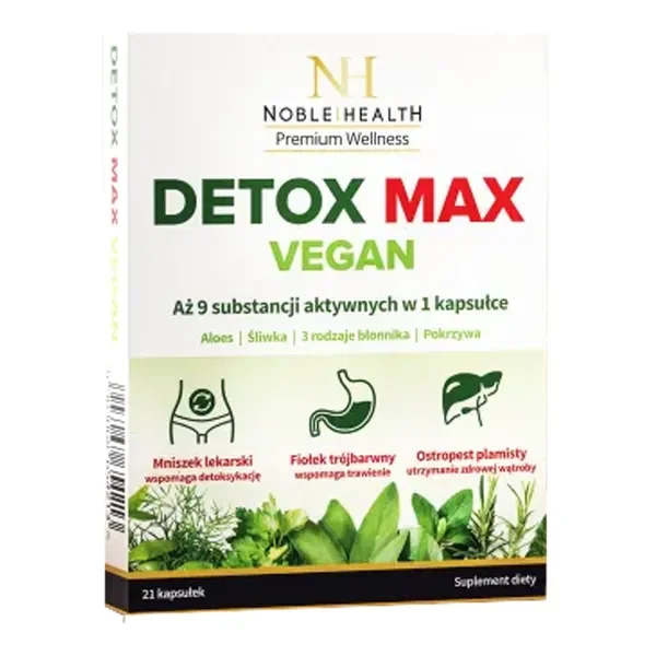 Detox Max Vegan 21 kapsułek [Noble Health] - Noble Health