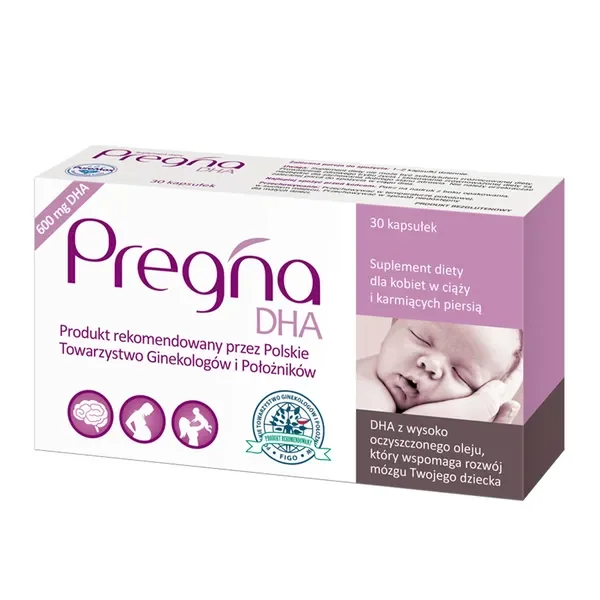 DHA 300 mg 30 kapsułek [Pregna] - Pregna