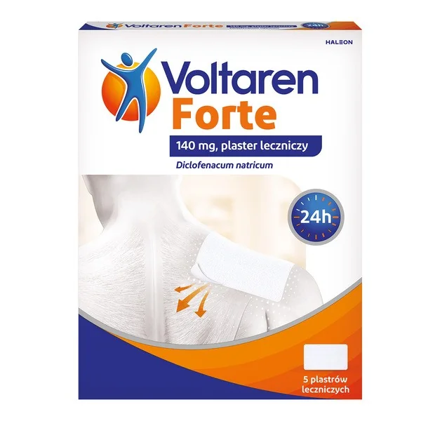 Diklofenak 140 mg 5 plastrów [Voltaren] - Voltaren