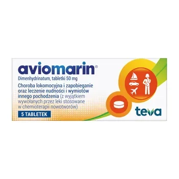 Dimenhydramina 50 mg 5 tabletek [TEVA PHARMACEUTICALS] - TEVA PHARMACEUTICALS