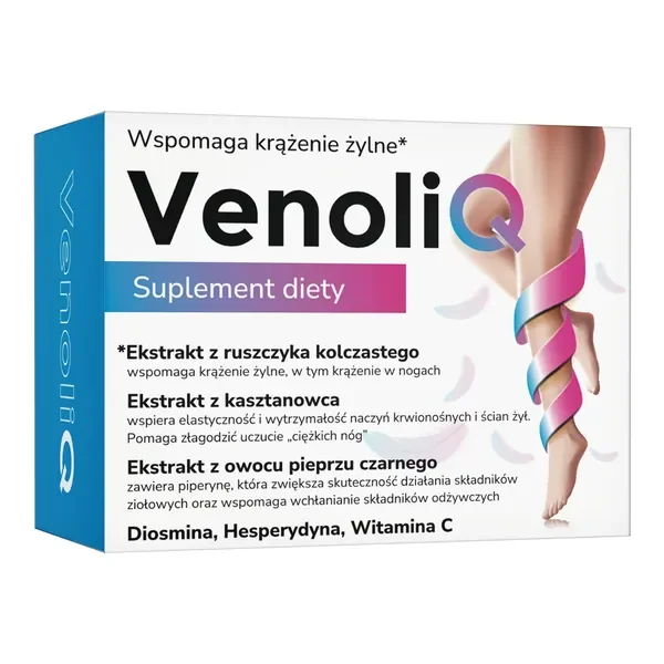 Diosmina 360mg + Hesperydyna 40mg 60 kapsułek [BioceriQPharma] - BioceriQPharma