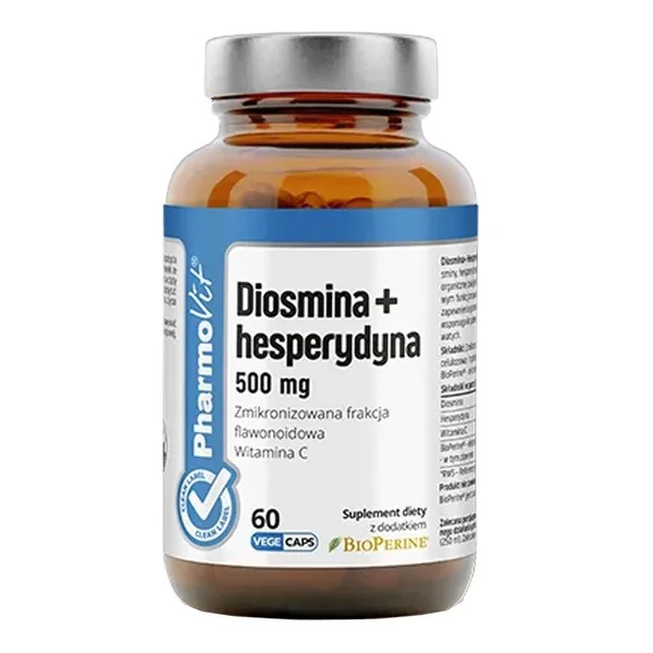 Diosmina + hesperydyna 500 mg 60 kapsułek [Pharmovit Clean Label] - Pharmovit Clean Label