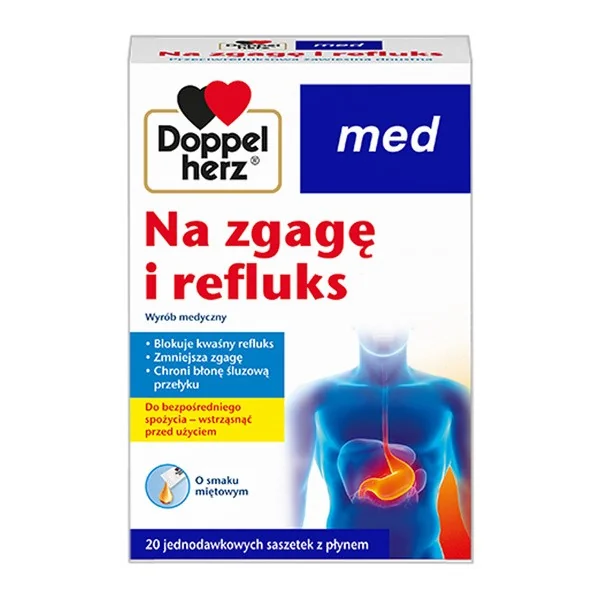 Doppelherz med Na Zgagę i Refluks płyn 10ml x 20 szt [Doppelherz] - Doppelherz