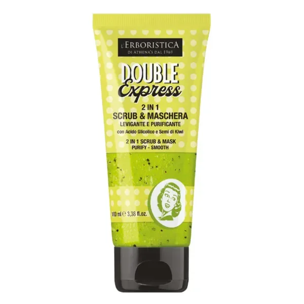 Double Express 2 in 1 peeling-maska oczyszczająco-wygładzająca 100ml [L'Erboristica] - L'Erboristica
