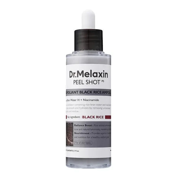 Dr.Melaxin Peel Shot Exfol Black Rice Ampoule złuszczająca ampułka z ekstraktem z czarnego ryżu 80ml - Dr.Melaxin