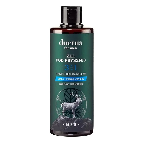Duetus For Men nawilżający żel pod prysznic 3w1 300ml - Duetus