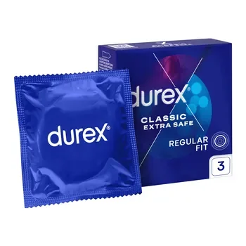 Durex Extra Safe prezerwatywy powlekane środkiem nawilżającym 3 szt. - Durex