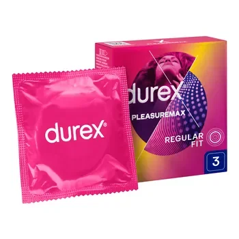 Durex Pleasuremax prezerwatywy ze środkiem nawilżającym 3 szt. [RECKITT BENCKISER] - RECKITT BENCKISER