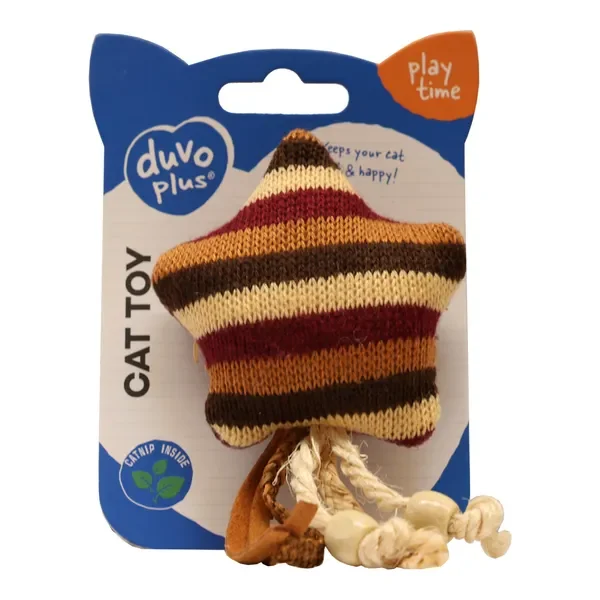 Duvoplus Knitted Star pluszowa gwiazdka z kocimiętką dla kota 1 szt. - Duvoplus