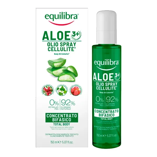 Dwufazowy olejek do ciała antycellulitowy w sprayu ALOE 3+ 150ml [Equilibra] - Equilibra