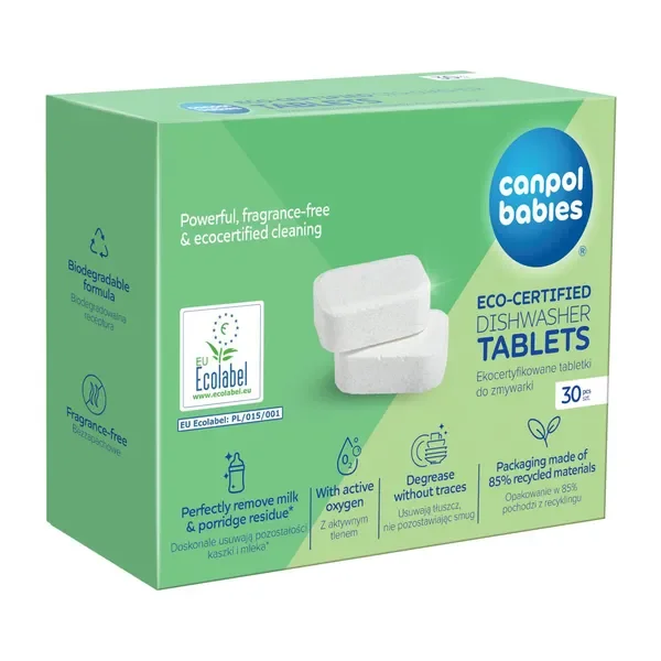 Ekocertyfikowane tabletki do zmywarki 30 szt. [Canpol Babies] - Canpol Babies
