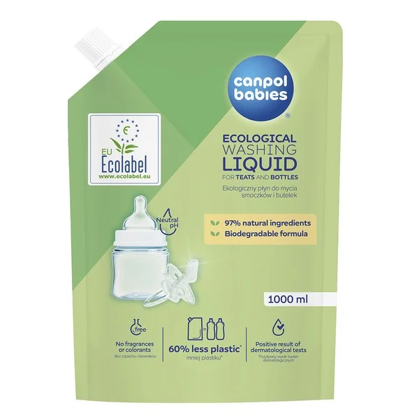 Ekologiczny płyn do mycia butelek i smoczków 1000ml [Canpol Babies] - Canpol Babies