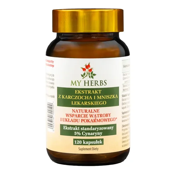 Ekstrakt z karczocha i mniszka lekarskiego 120 kapsułek [My Herbs] - My Herbs