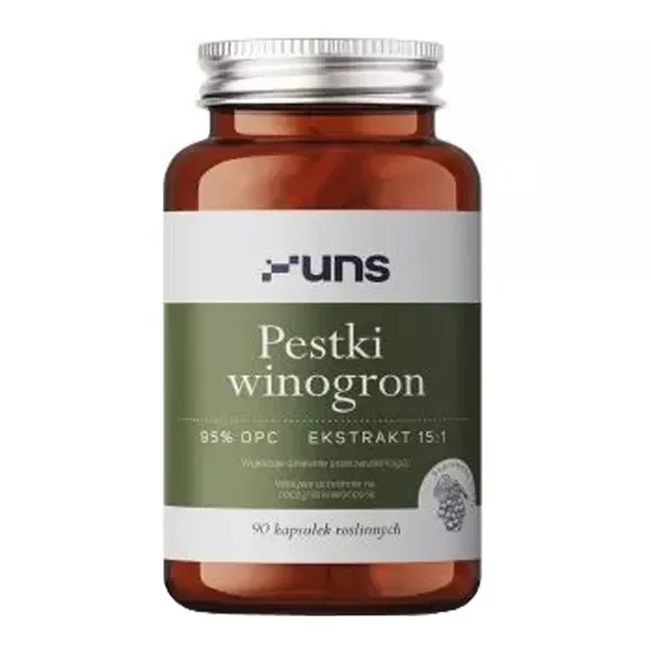 Ekstrakt z pestek winogron 95% OPC 300 mg 90 kapsułek [Uns] - Uns