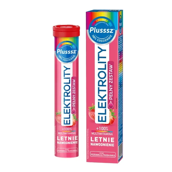 Elektrolity + 100% Multiwitamina tabletki musujące 24 szt [Plusssz] - Plusssz