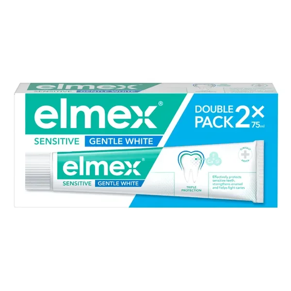 Elmex Sensitive Gentle White pasta do zębów 75 ml x 2 - Elmex