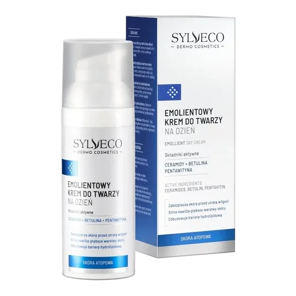 Emolientowy krem do twarzy na dzień 50 ml [Sylveco Dermo] - Sylveco Dermo