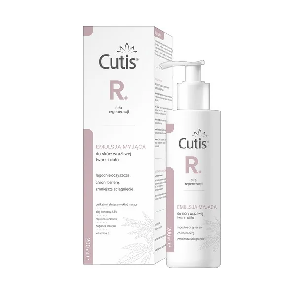 Emulsja myjąca regenerująca do skóry wrażliwej 200ml [Cutis] - Cutis