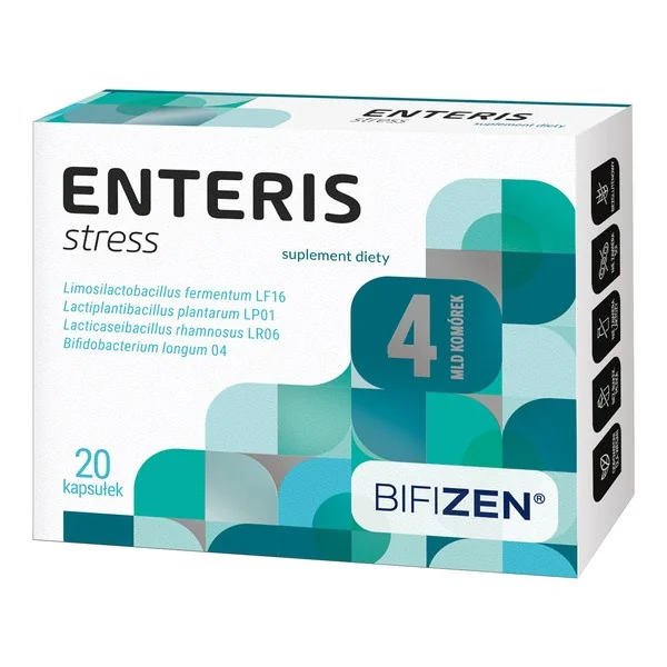 Enteris Stress 4 szczepy bakterii probiotycznych 20 kapsułek [Enteris] - Enteris