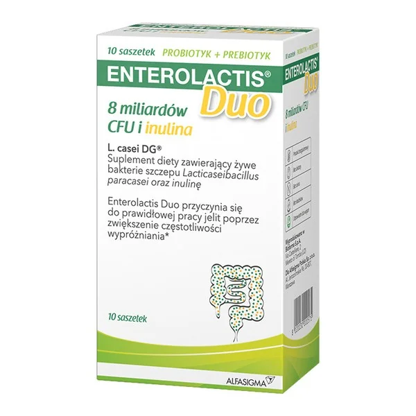 Enterolactis Duo L. casei DG 8 mld CFU 10 saszetek [Enterolactis] - Enterolactis