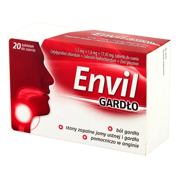 Envil gardło tabletki do ssania 20 szt. [Envil] - Envil