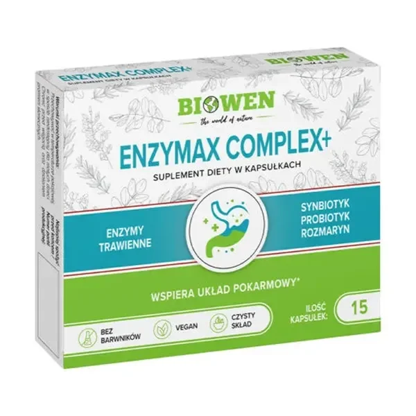 EnzyMax Complex+ Enzymy trawienne 15 kapsułek [Biowen] - Biowen