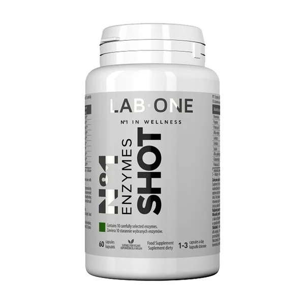 Enzymy trawienne kompleks 10 enzymów 60 kapsułek [No 1] - No 1