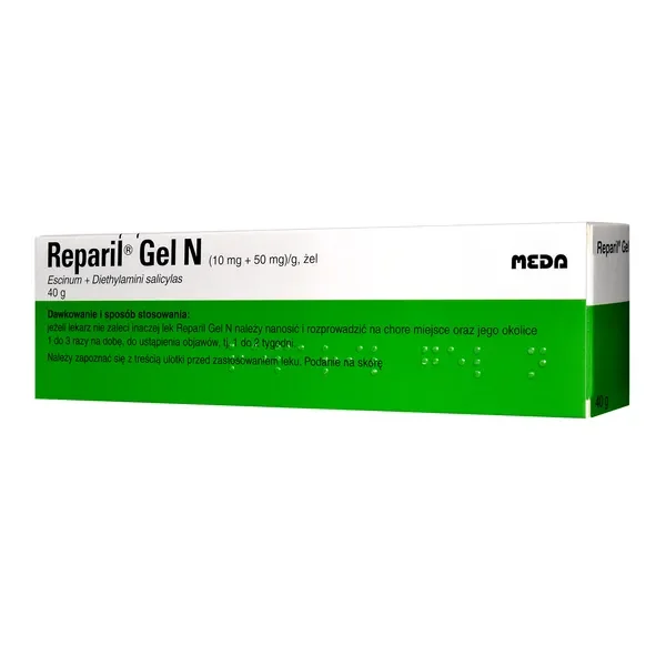 Escyna 10mg + Salicylan dietyloaminy 50mg żel 40g [Reparil] - Reparil