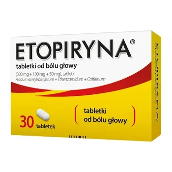 Etopiryna tabletki od bólu głowy 30 szt. [POLPHARMA] - POLPHARMA