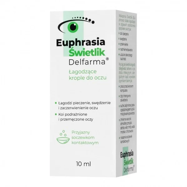 Euphrasia Świetlik łagodzące krople do oczu 10 ml [Delfarma] - Euphrasia Świetlik