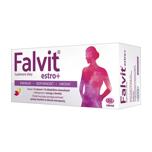 Falvit estro+ kompleks witamin z fitoestrogeny 60 tabletek [Falvit] - Falvit