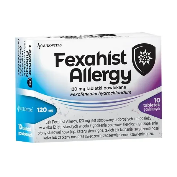 Feksofenadyna 120 mg 10 tabletek [Fexahist Allergy] - AUROVITAS PHARMA