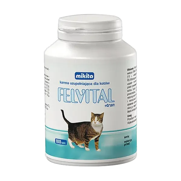 Felvital + tran karma uzupełniająca dla kotów 100 tabletek [Mikita] - Mikita