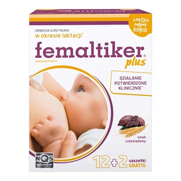 Femaltiker plus saszetki z proszkiem smak czekoladowy 14 szt [Femaltiker] - Femaltiker