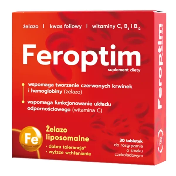 Feroptim Żelazo 14mg + Witamina C 30 tabletek [Zdrovit] - Zdrovit