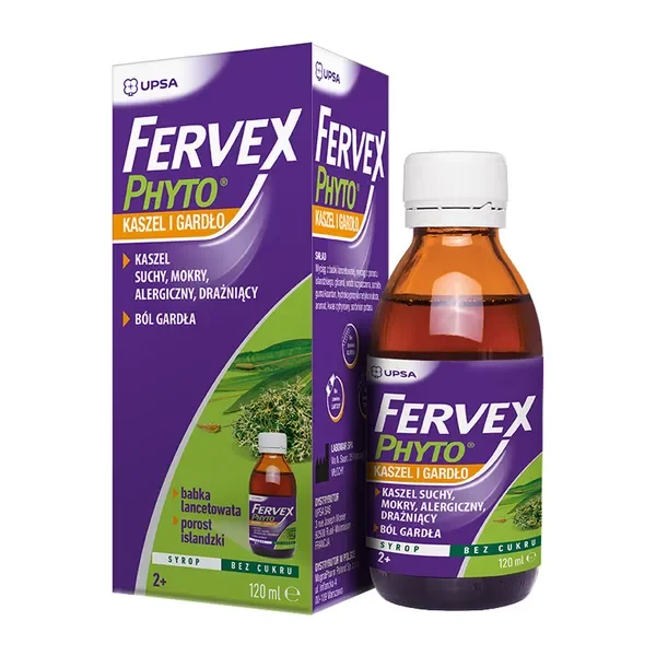 Fervex Phyto Kaszel i Gardło syrop 120 ml - Fervex Phyto