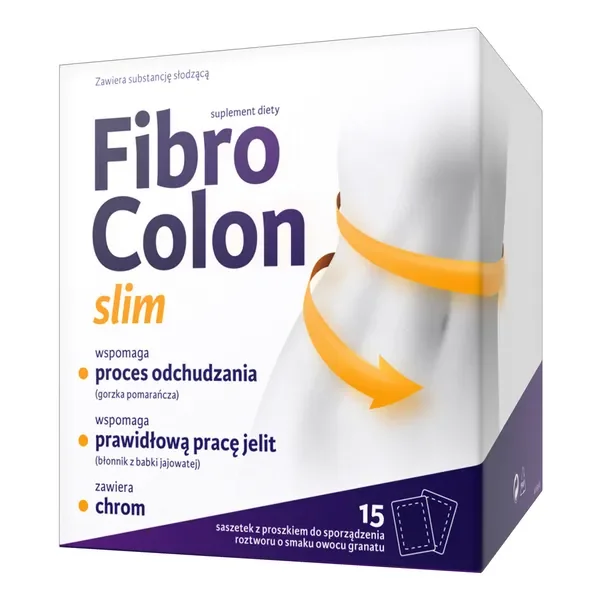 FibroColon slim błonnik z babki jajowatej 15 saszetek [Zdrovit] - Zdrovit