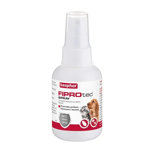 FIPROtec spray aerozol przeciwko ektopasożytom 100 ml [Beaphar] - Beaphar