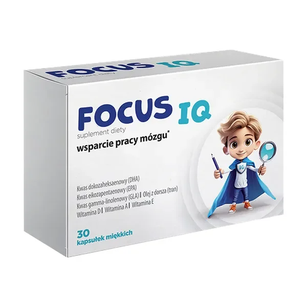 Focus IQ Omega-3 + Witaminy A, D, E 30 kapsułek [FocusIQ] - FocusIQ