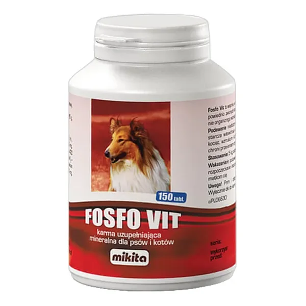 Fosfo Vit karma uzupełniająca mineralna 150 tabletek [Mikita] - Mikita