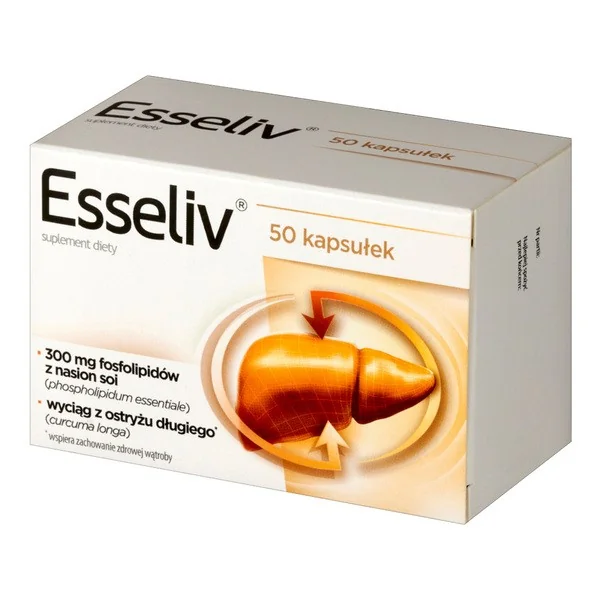 Fosfolipidy sojowe 600mg + Ostryż długi 60mg 50 kapsułek [Esseliv] - Esseliv
