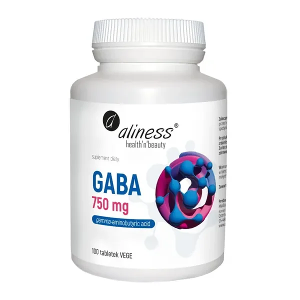 GABA 750 mg 100 tabletek [Aliness] - Aliness Health'N'Beauty