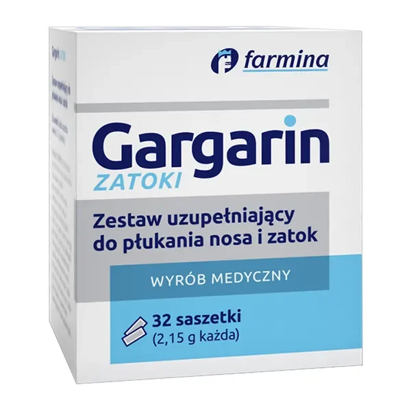Gargarin Zatoki zestaw uzupełniający do płukania nosa i zatok 32 saszetki [Gargarin] - Gargarin
