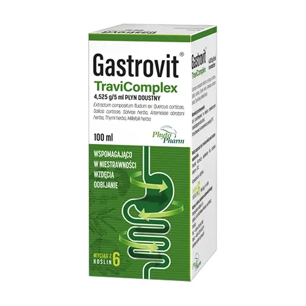 Gastrovit TraviComplex wyciąg ziołowy złożony 4,525 g/5 ml płyn doustny 100 ml - Gastrovit