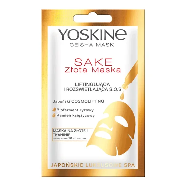 Geisha Mask maska na złotej tkaninie Sake 20ml [YOSKINE] - YOSKINE