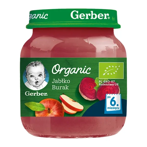 Gerber Organic Jabłko burak 6m+ 125g [Gerber] - Gerber
